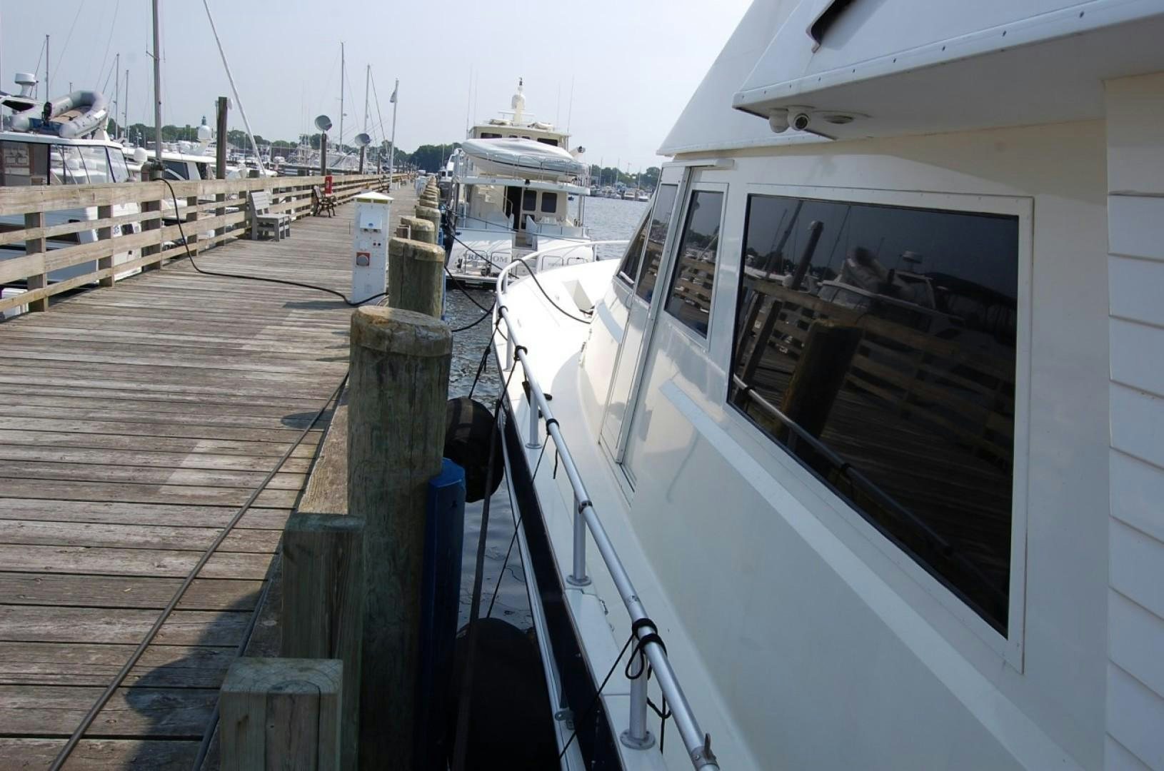 a boat on a dock aboard SIMPLICITY Yacht for Sale
