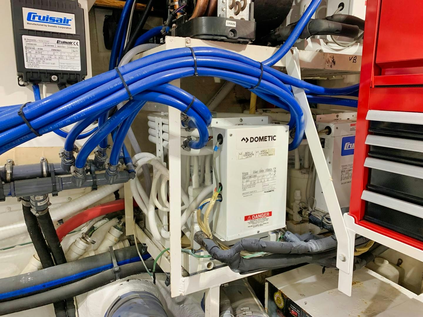 a close-up of a machine aboard SIMPLICITY Yacht for Sale