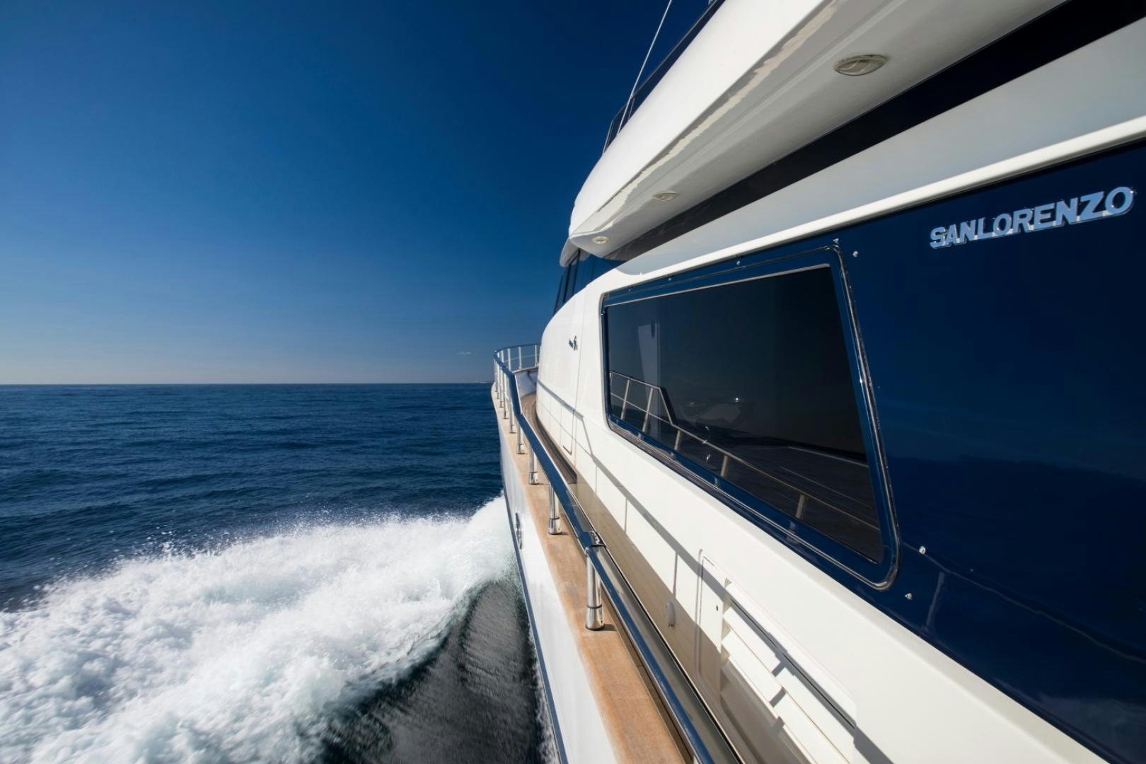 a boat on the water aboard MYTHOS Yacht for Sale
