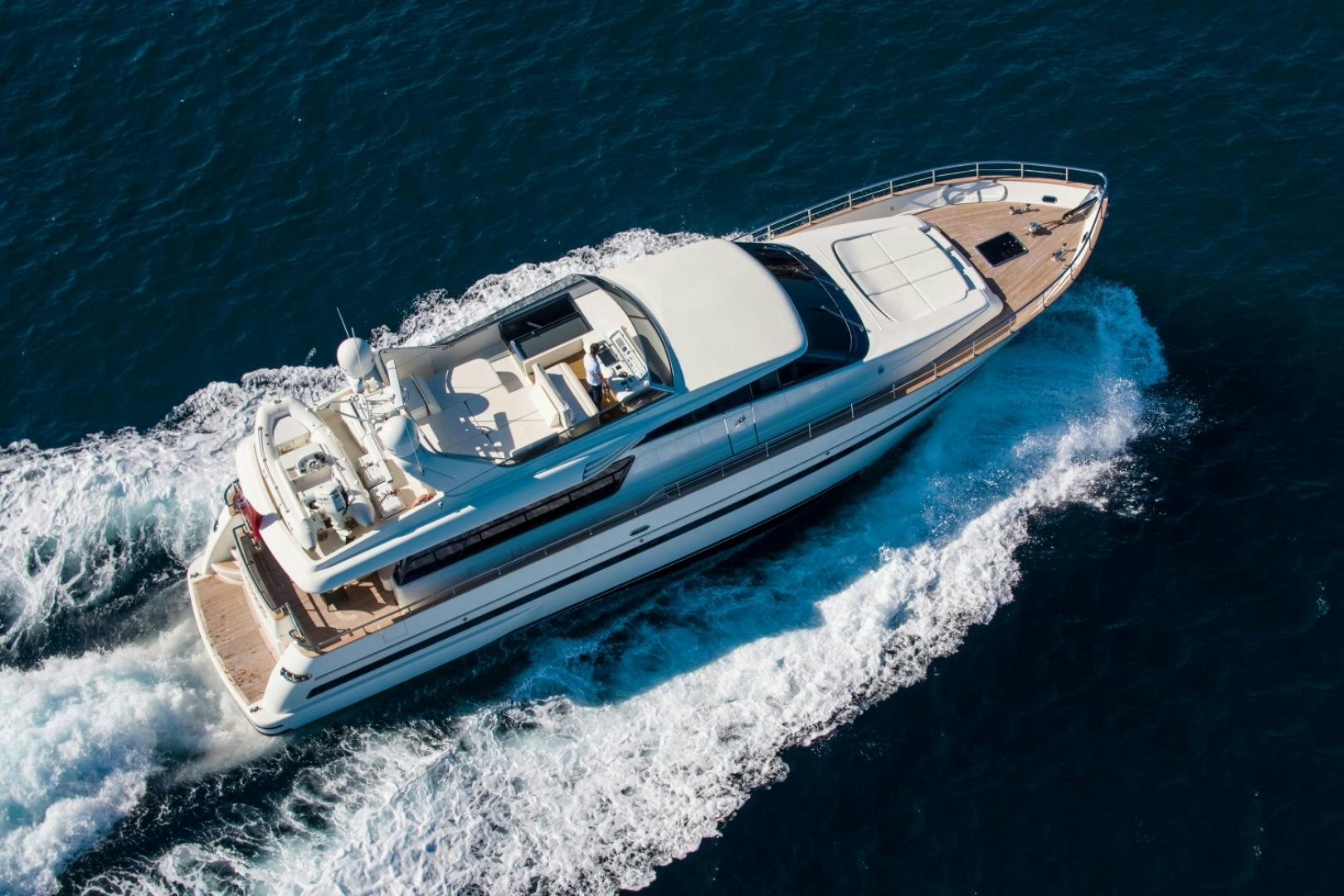 a boat on the water aboard MYTHOS Yacht for Sale