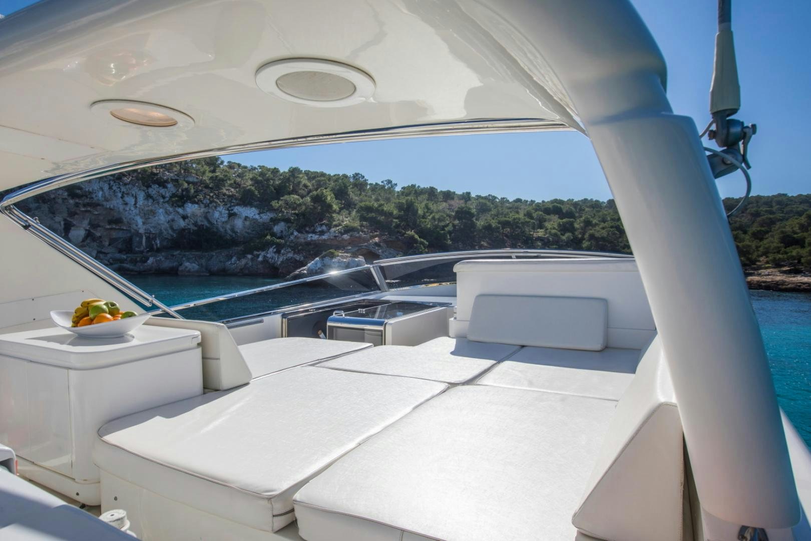 a boat on the water aboard MYTHOS Yacht for Sale