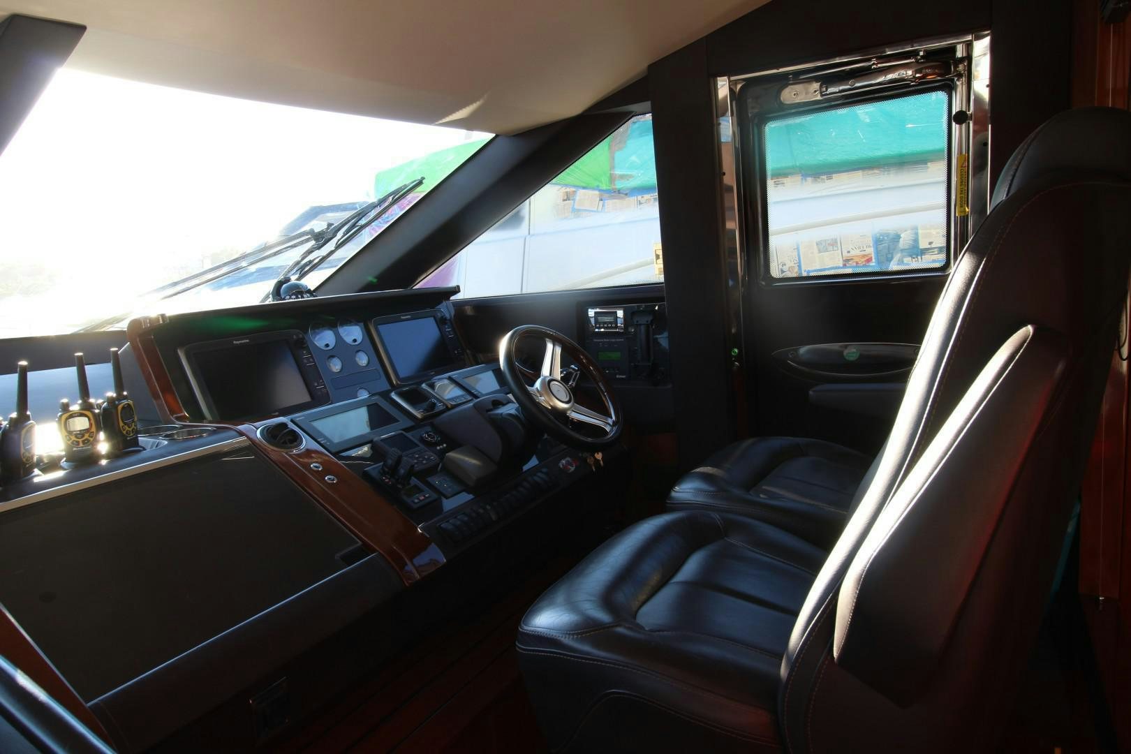 the inside of a car aboard PISCHOS III Yacht for Sale