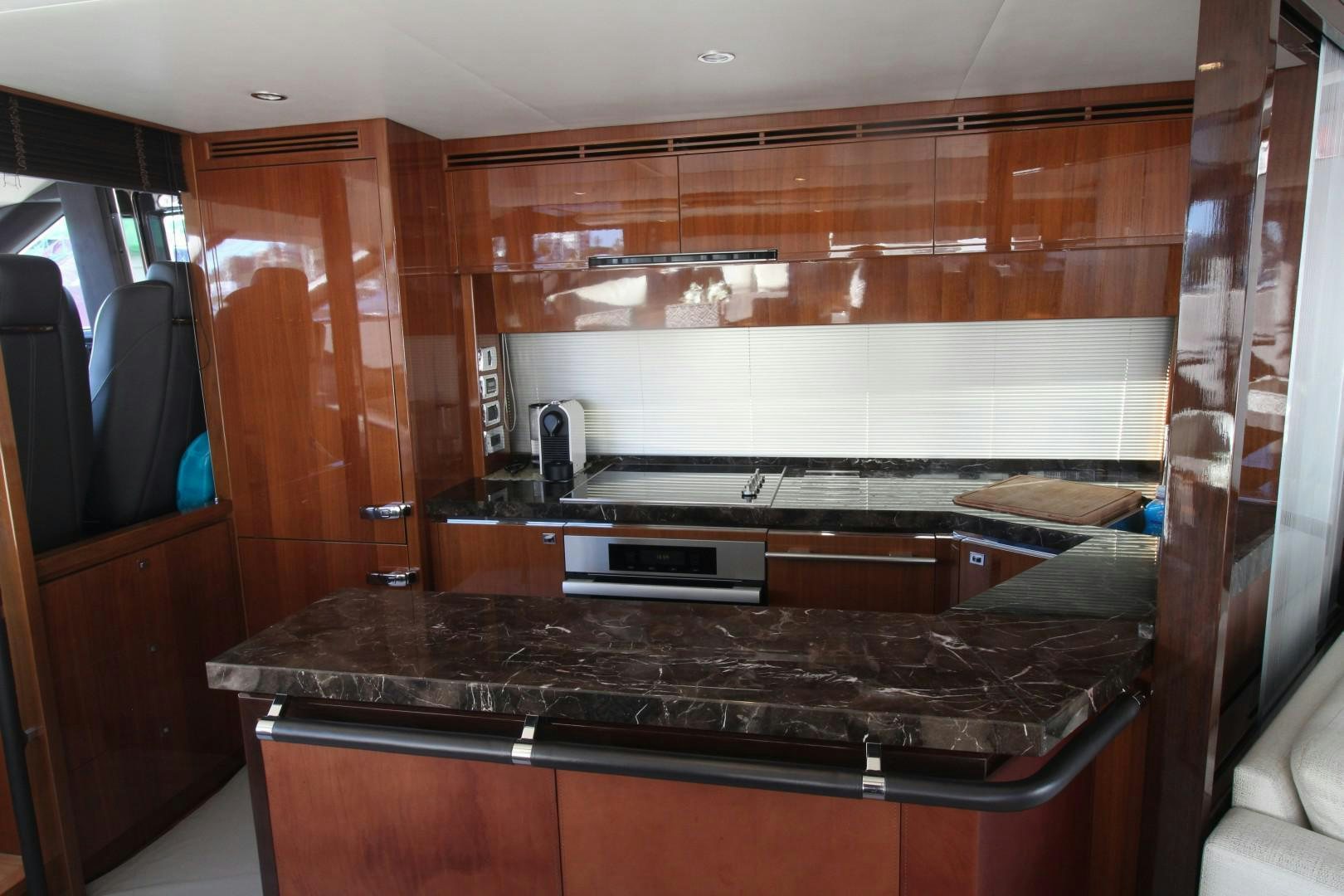 a kitchen with a large oven aboard PISCHOS III Yacht for Sale