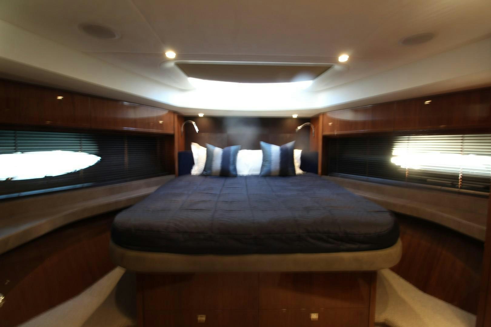 a bed in a room aboard PISCHOS III Yacht for Sale