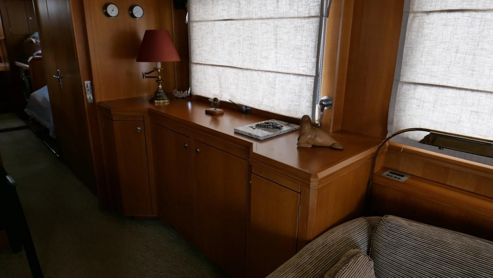 a desk in a room aboard PELAGIAL Yacht for Sale