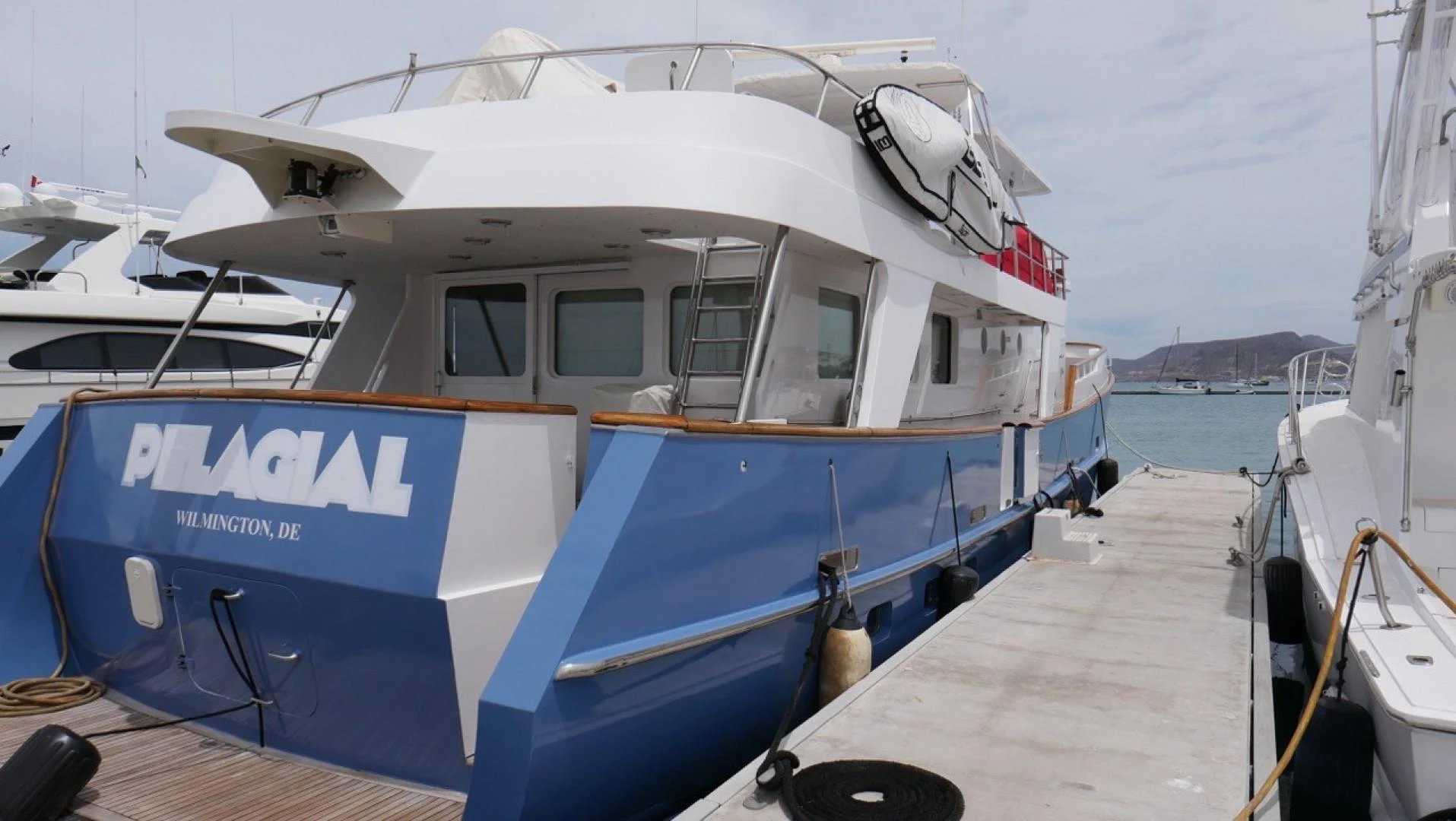 a group of boats docked aboard PELAGIAL Yacht for Sale