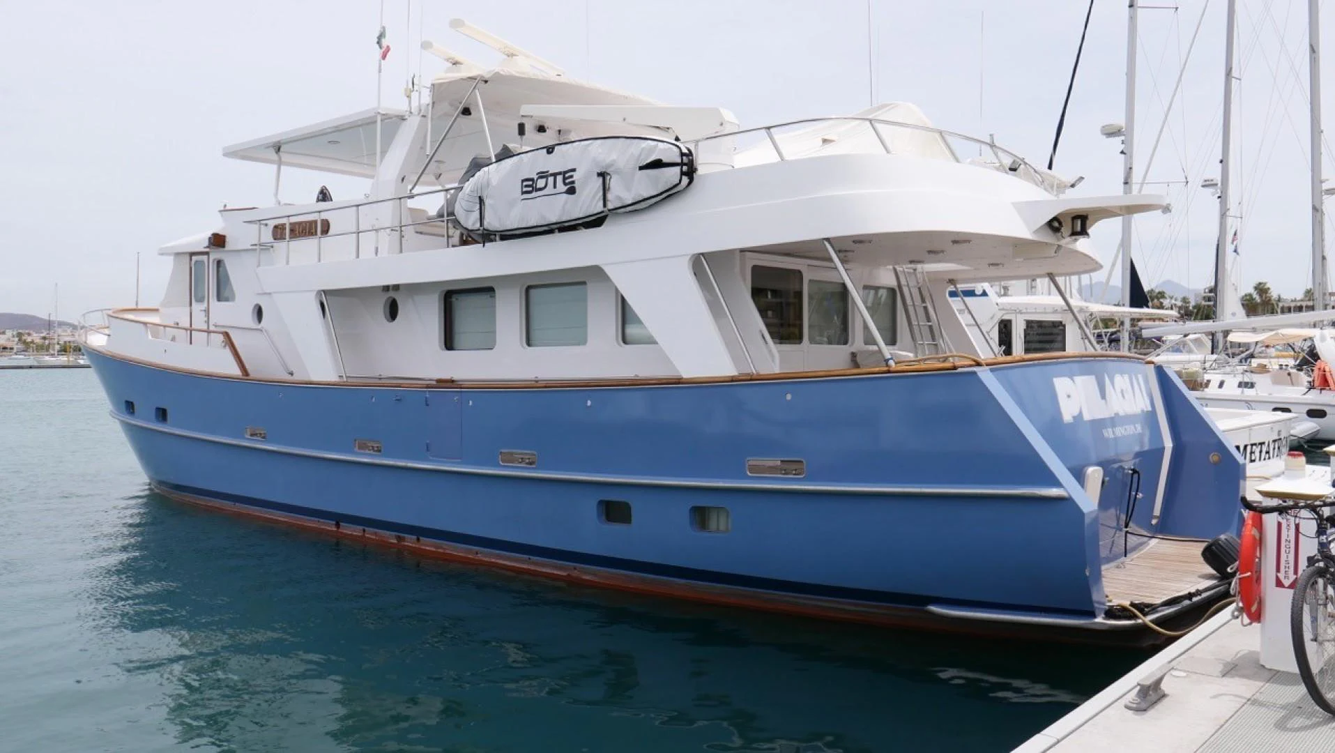 a boat on the water aboard PELAGIAL Yacht for Sale