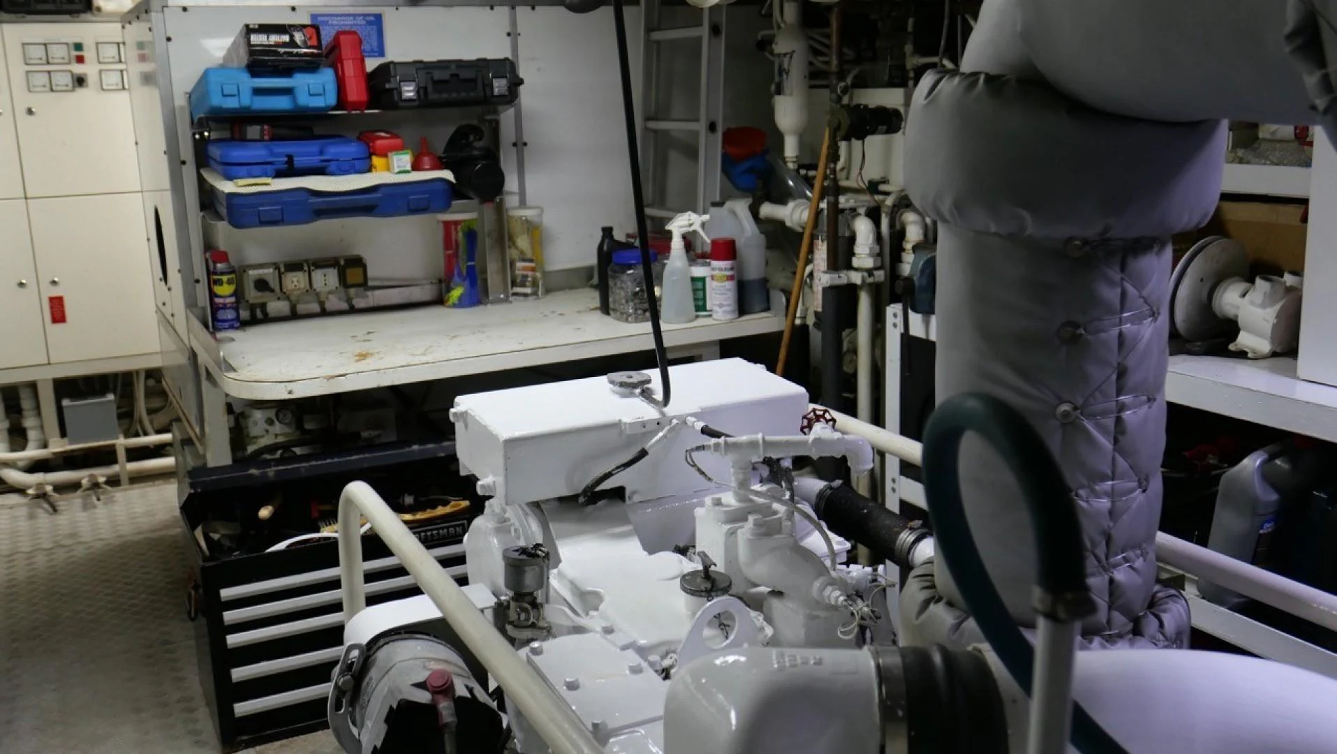 a machine in a room aboard PELAGIAL Yacht for Sale