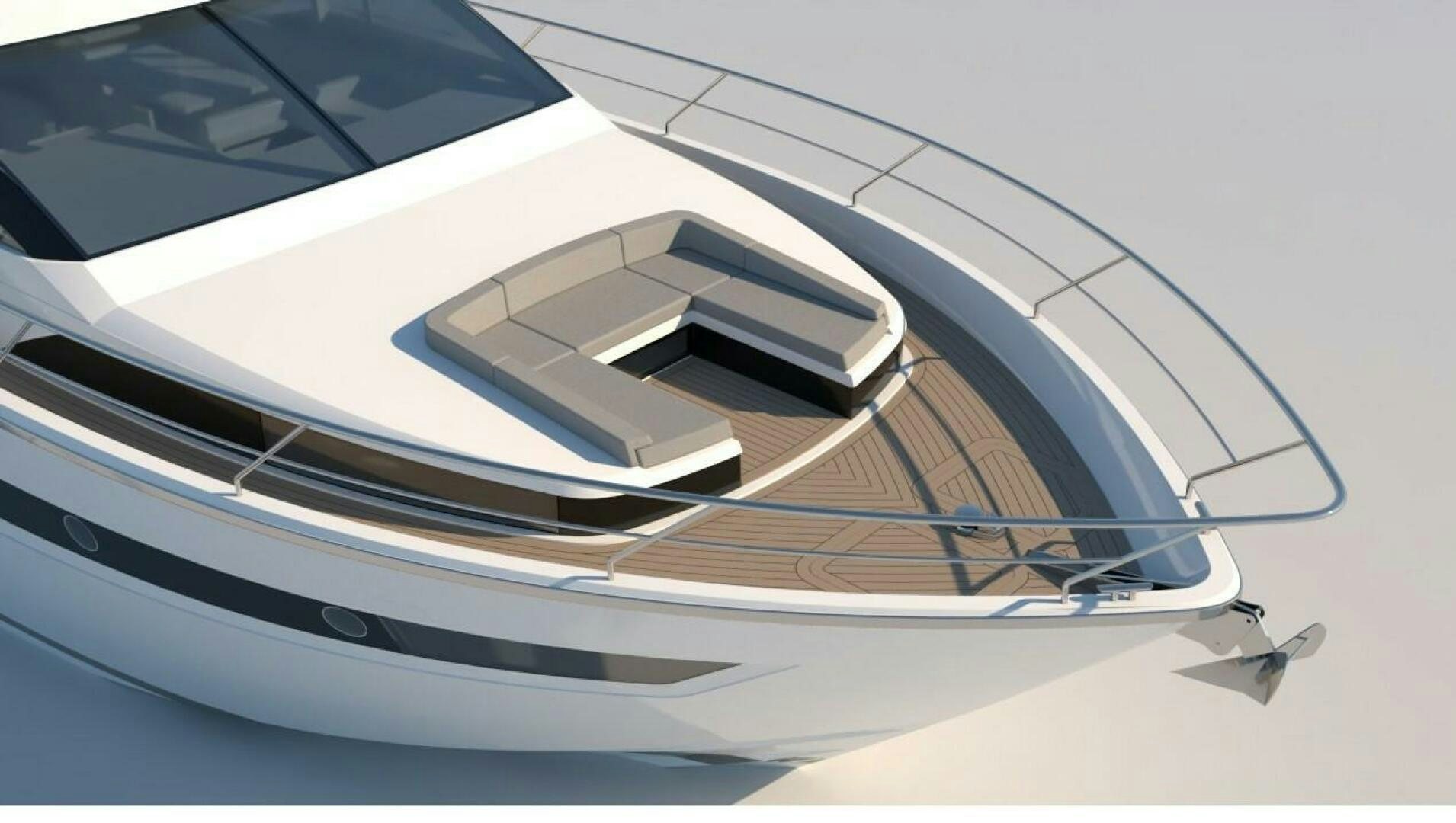 a close-up of a car aboard JOHNSON 70' FLYBRIDGE M/Y Yacht for Sale