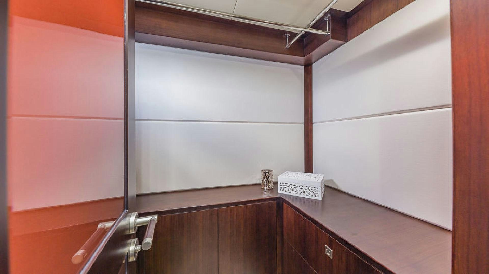 a kitchen with a countertop aboard No Name Yacht for Sale