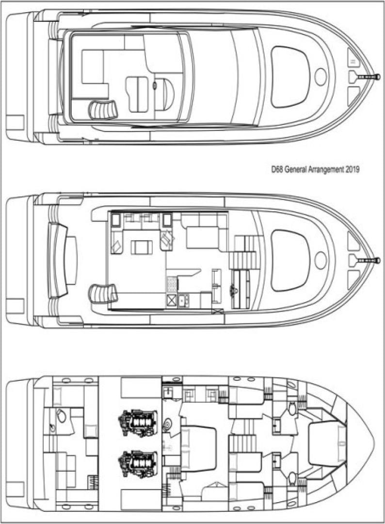 diagram, engineering drawing aboard No Name Yacht for Sale