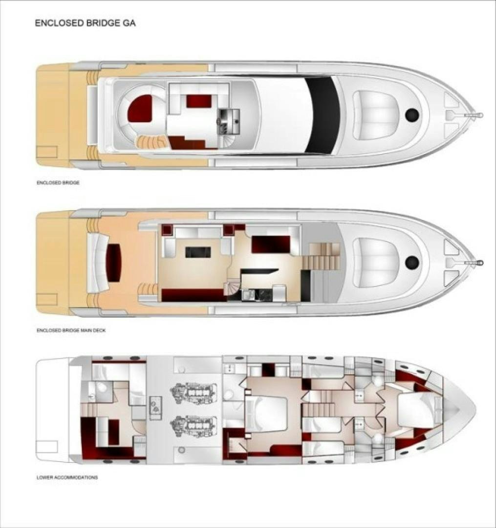 diagram, engineering drawing aboard No Name Yacht for Sale
