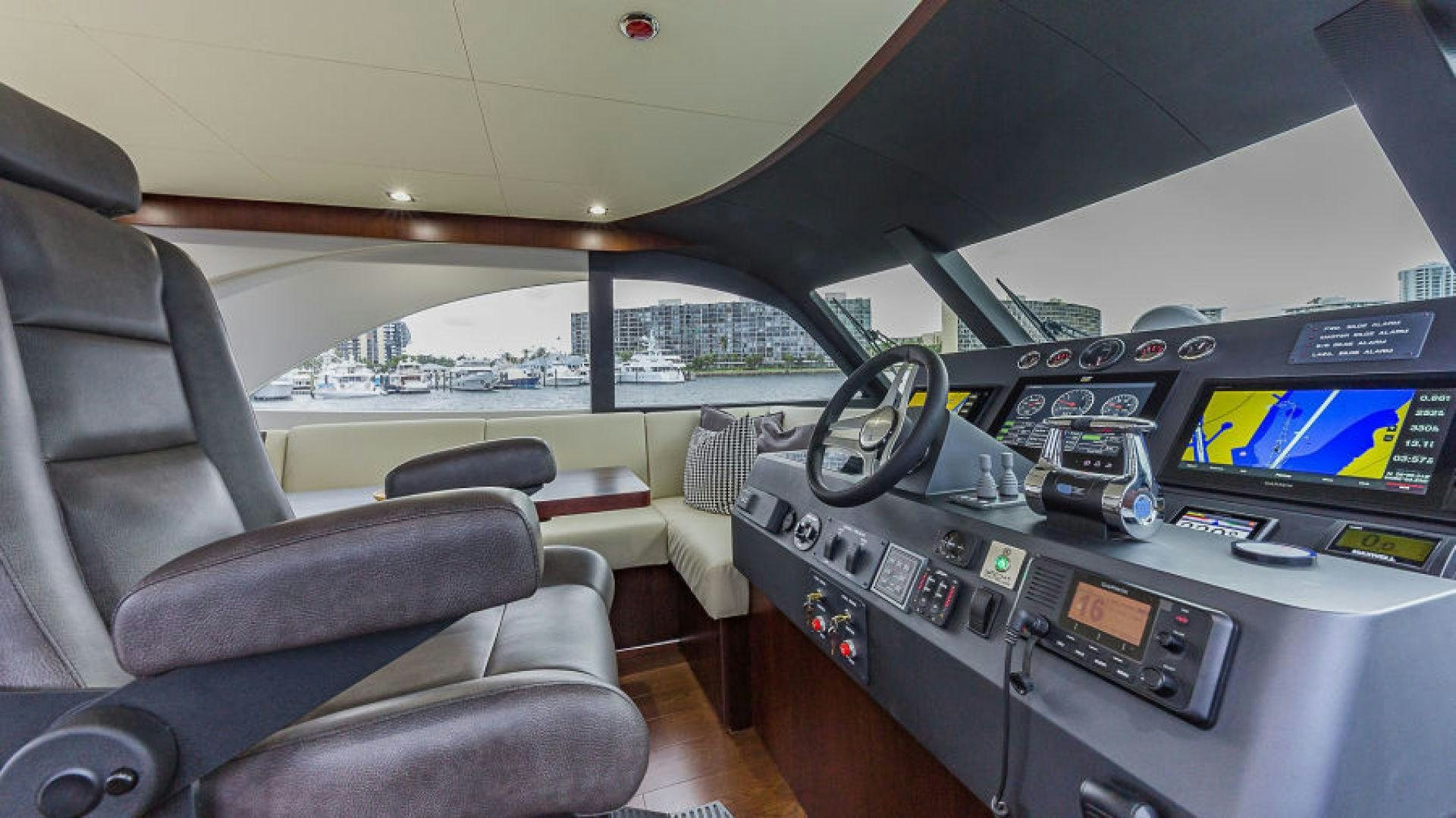 inside of a car aboard No Name Yacht for Sale
