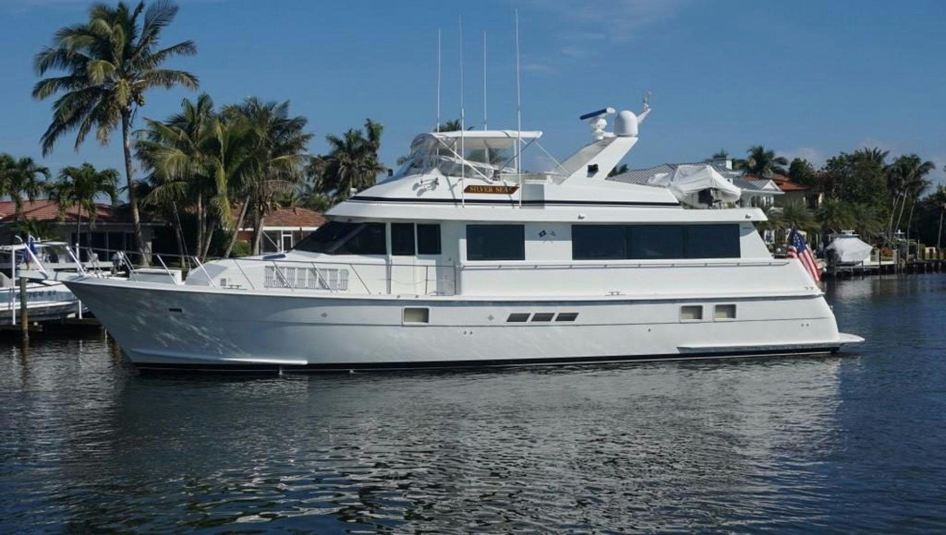a large white boat in the water aboard SILVER SEAS Yacht for Sale