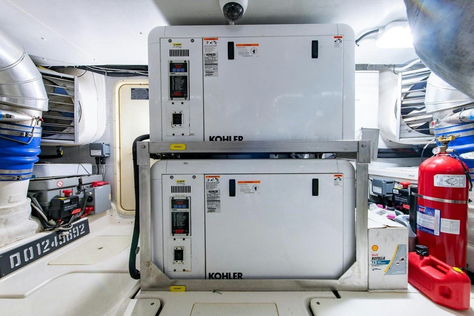 a machine with a large piece of equipment on the side aboard SOMEWHERE I BELONG Yacht for Sale