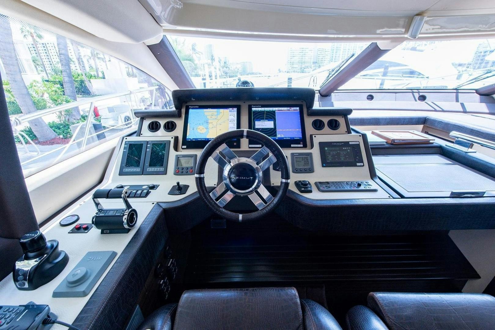 inside of a car aboard SOMEWHERE I BELONG Yacht for Sale