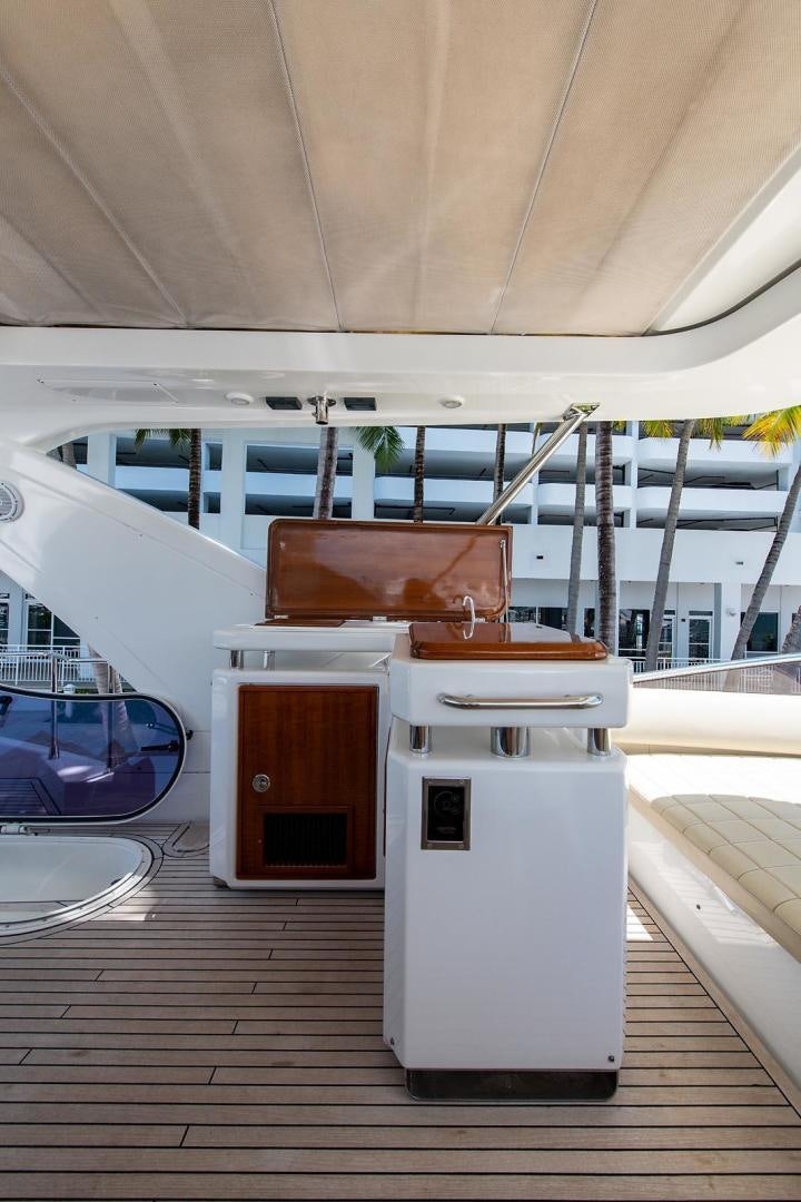 a boat with suitcases on it aboard SOMEWHERE I BELONG Yacht for Sale