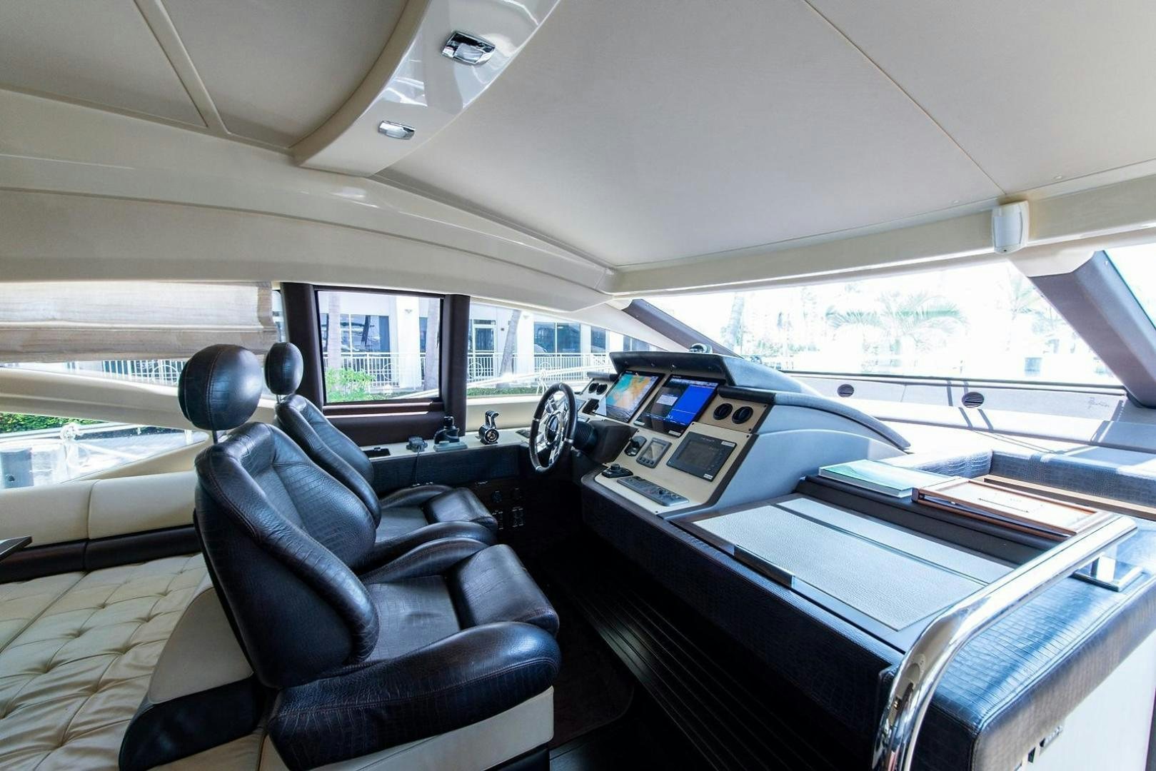 inside of a car aboard SOMEWHERE I BELONG Yacht for Sale