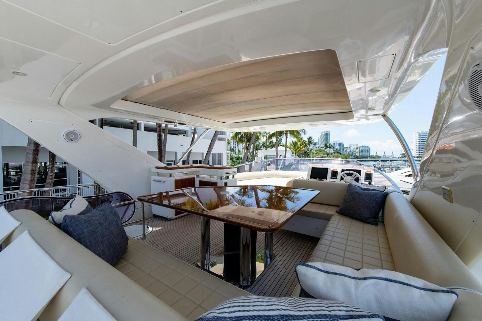 inside of a tent aboard SOMEWHERE I BELONG Yacht for Sale