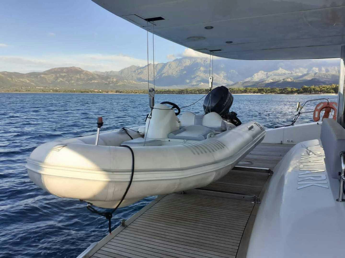 a boat on the water aboard SKYLARK Yacht for Sale