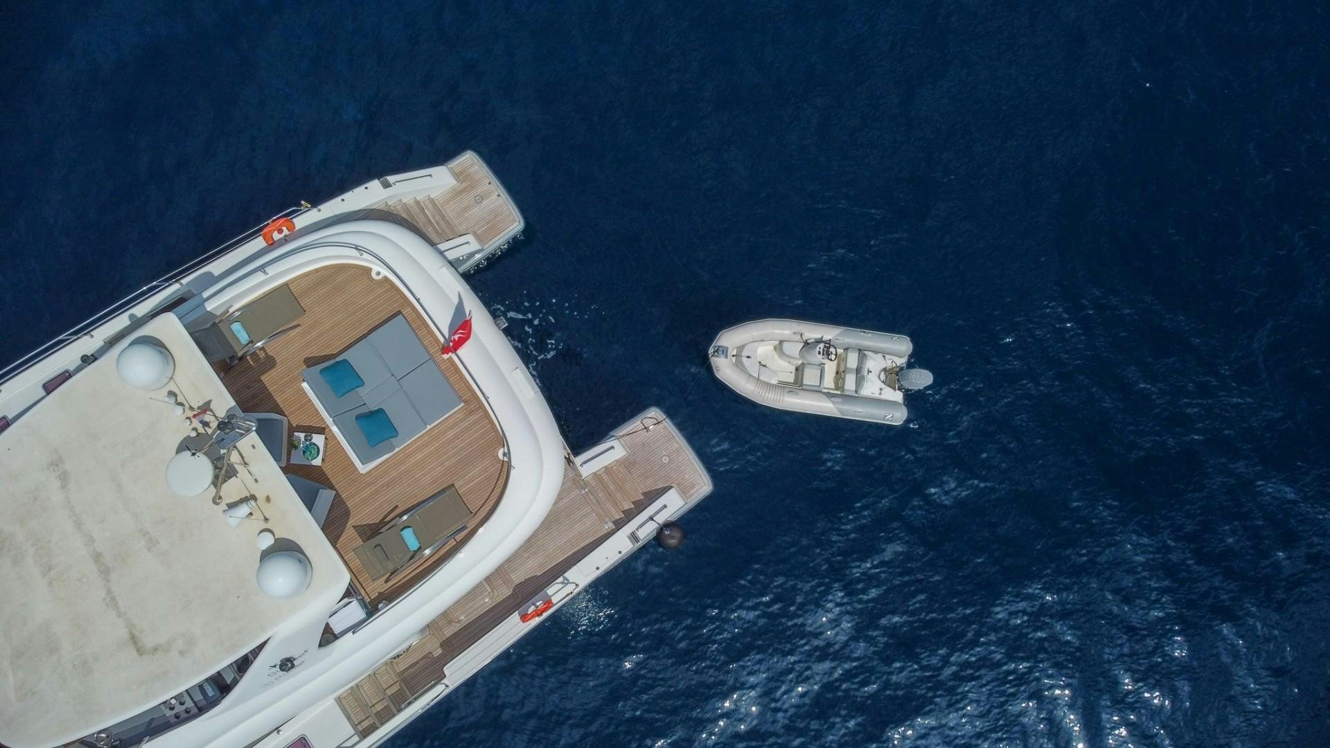 a satellite in the ocean aboard SKYLARK Yacht for Sale