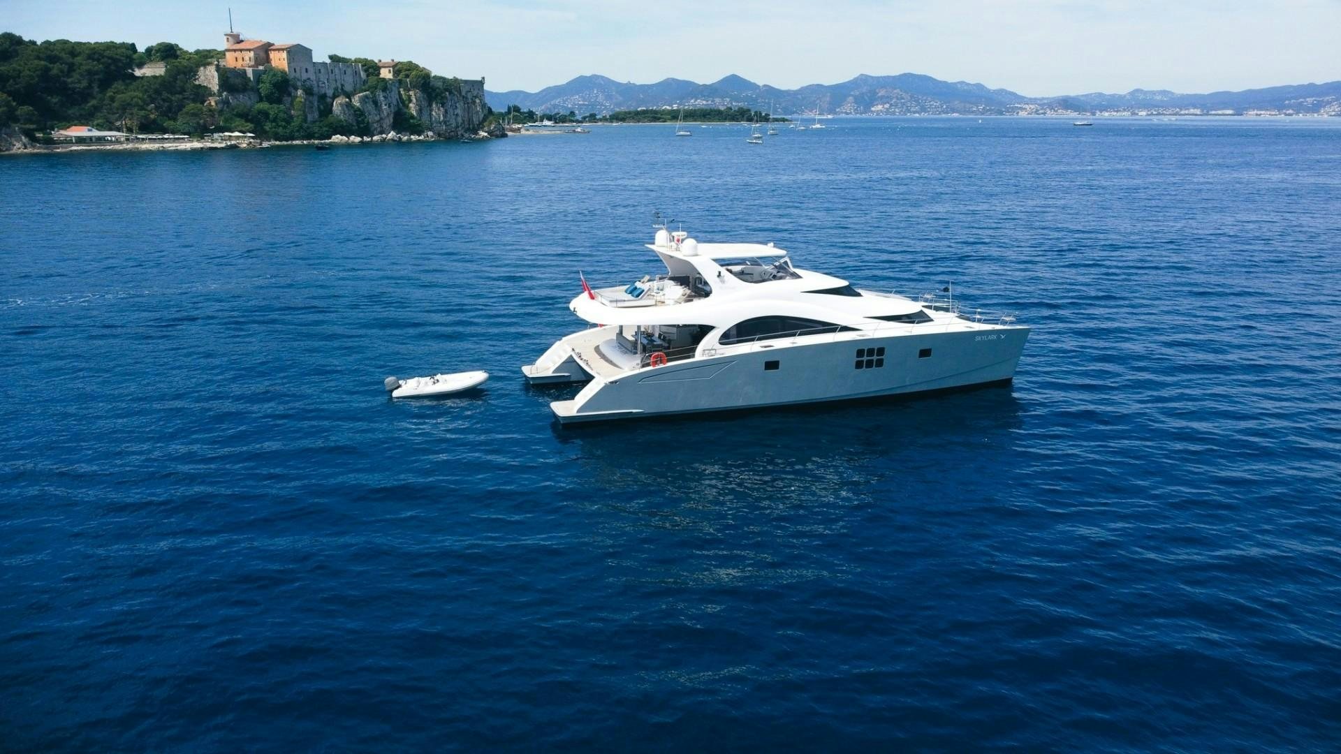 a boat on the water aboard SKYLARK Yacht for Sale