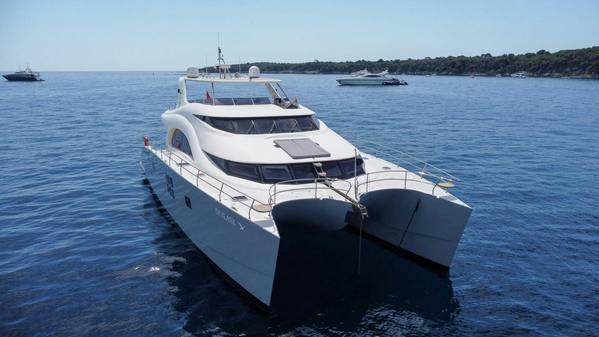 a boat in the water aboard SKYLARK Yacht for Sale