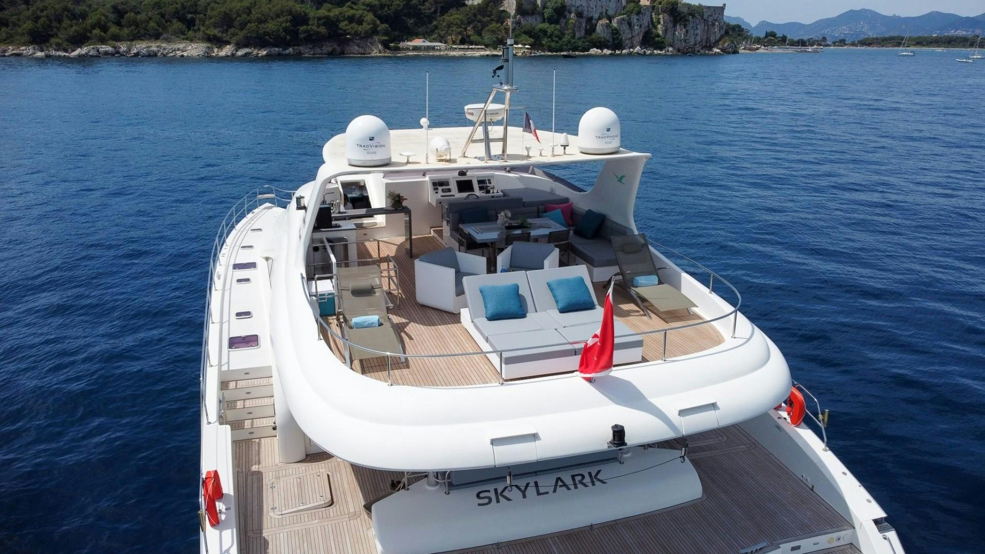 a boat on the water aboard SKYLARK Yacht for Sale