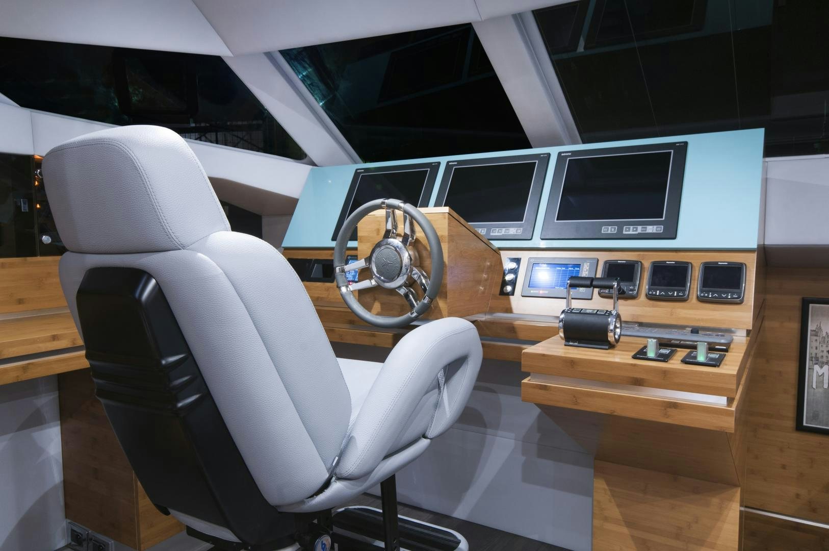 a chair in a room aboard SKYLARK Yacht for Sale