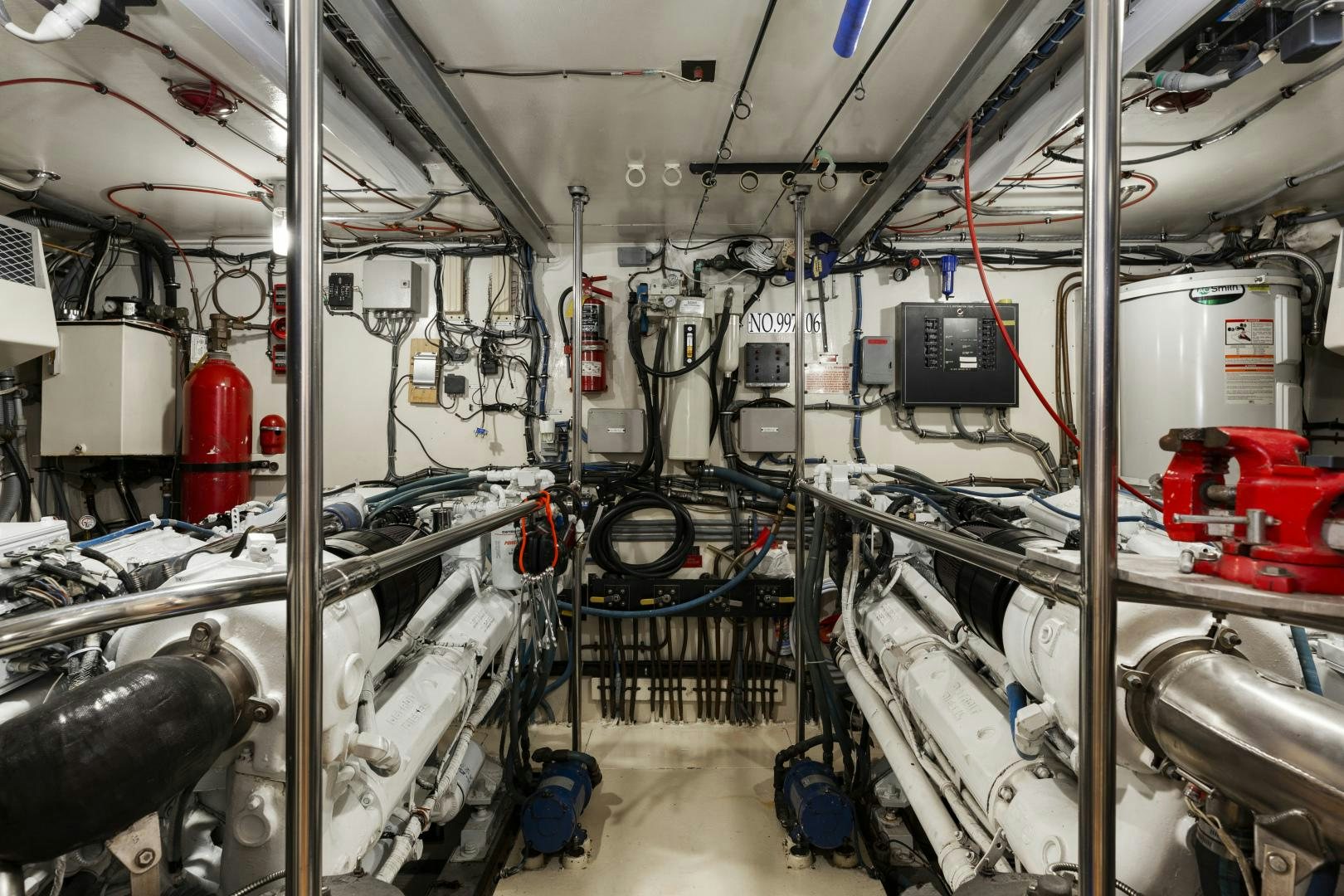 a room with machinery aboard DAYDREAMER IV Yacht for Sale
