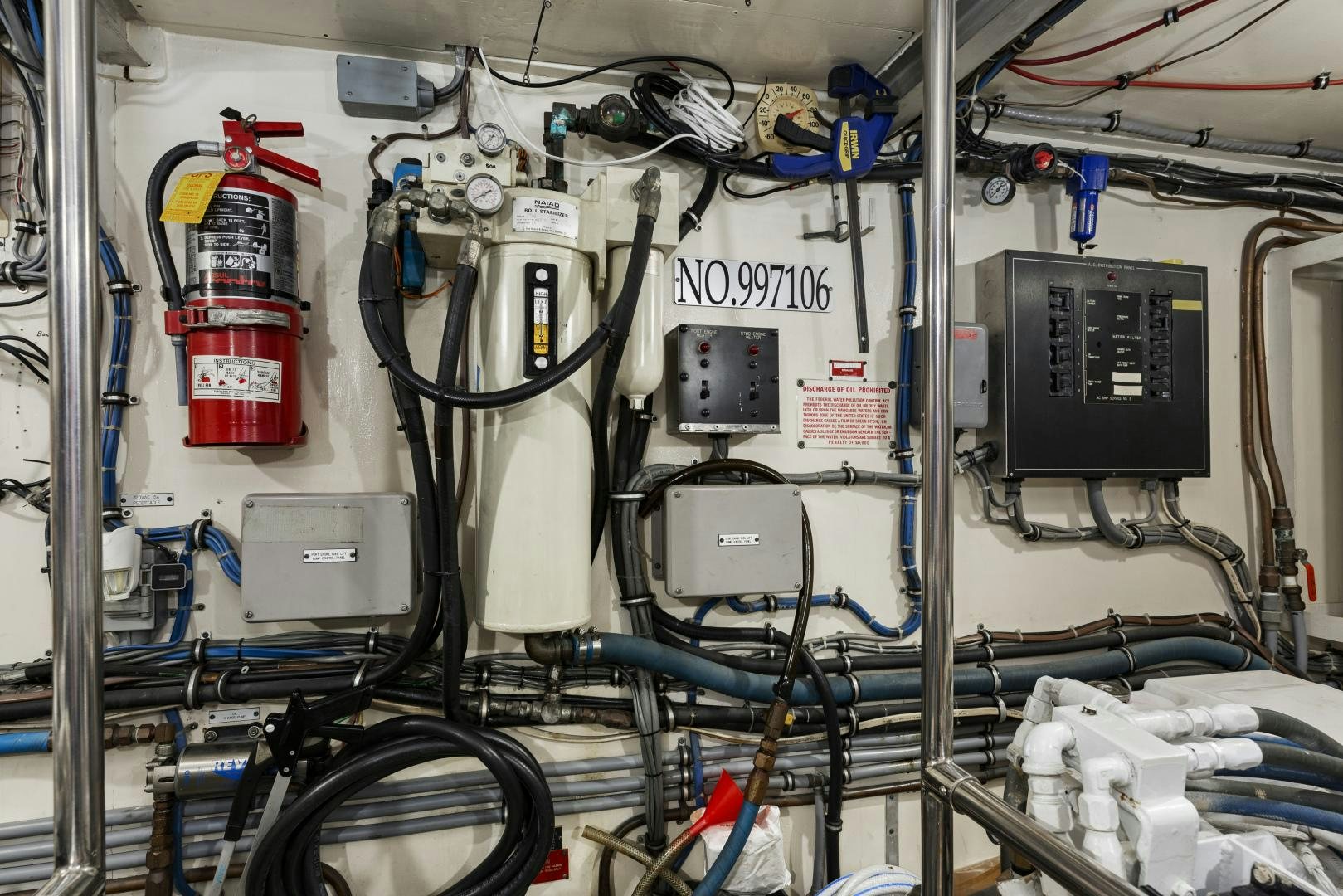 a machine with wires and other electrical equipment aboard DAYDREAMER IV Yacht for Sale