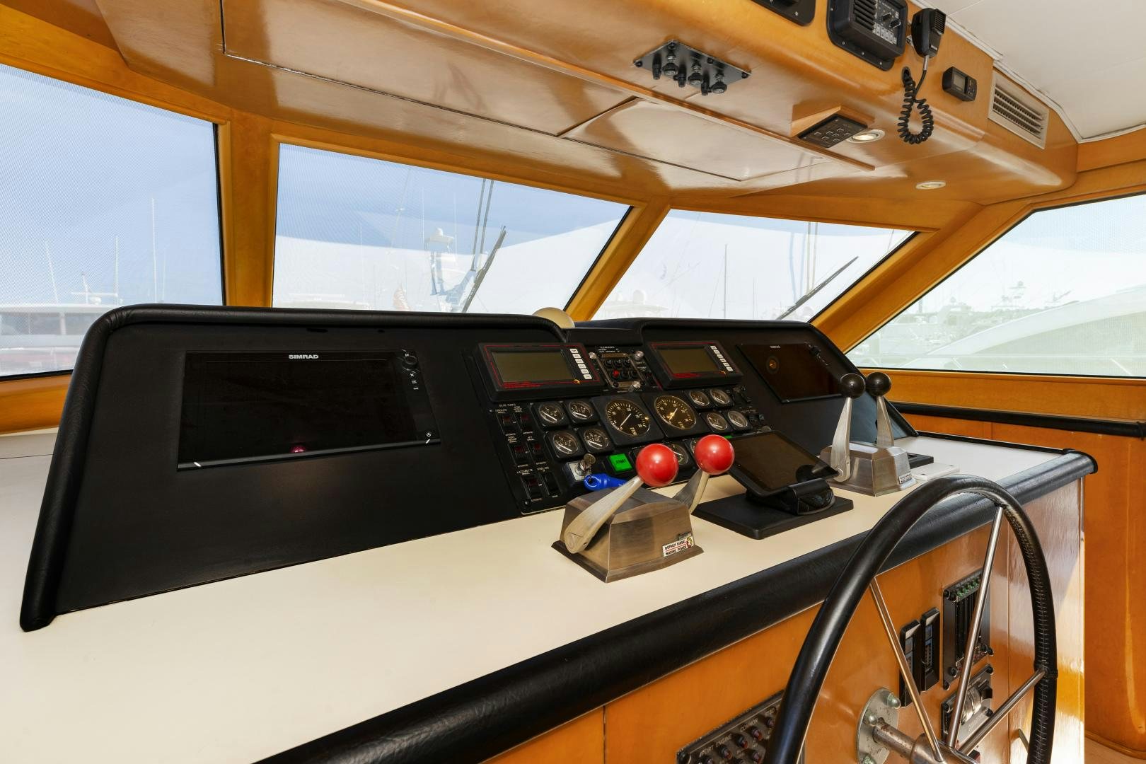 a black video game console aboard DAYDREAMER IV Yacht for Sale