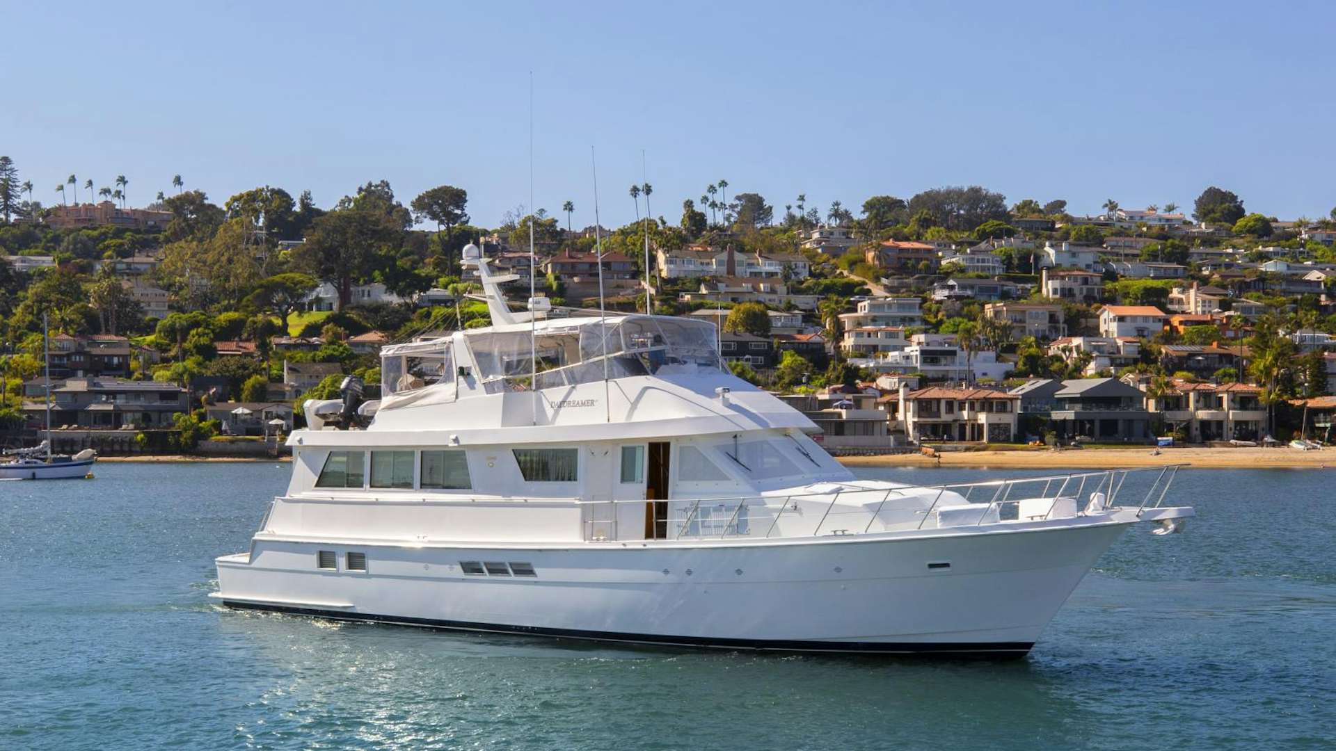 a boat in the water aboard DAYDREAMER IV Yacht for Sale