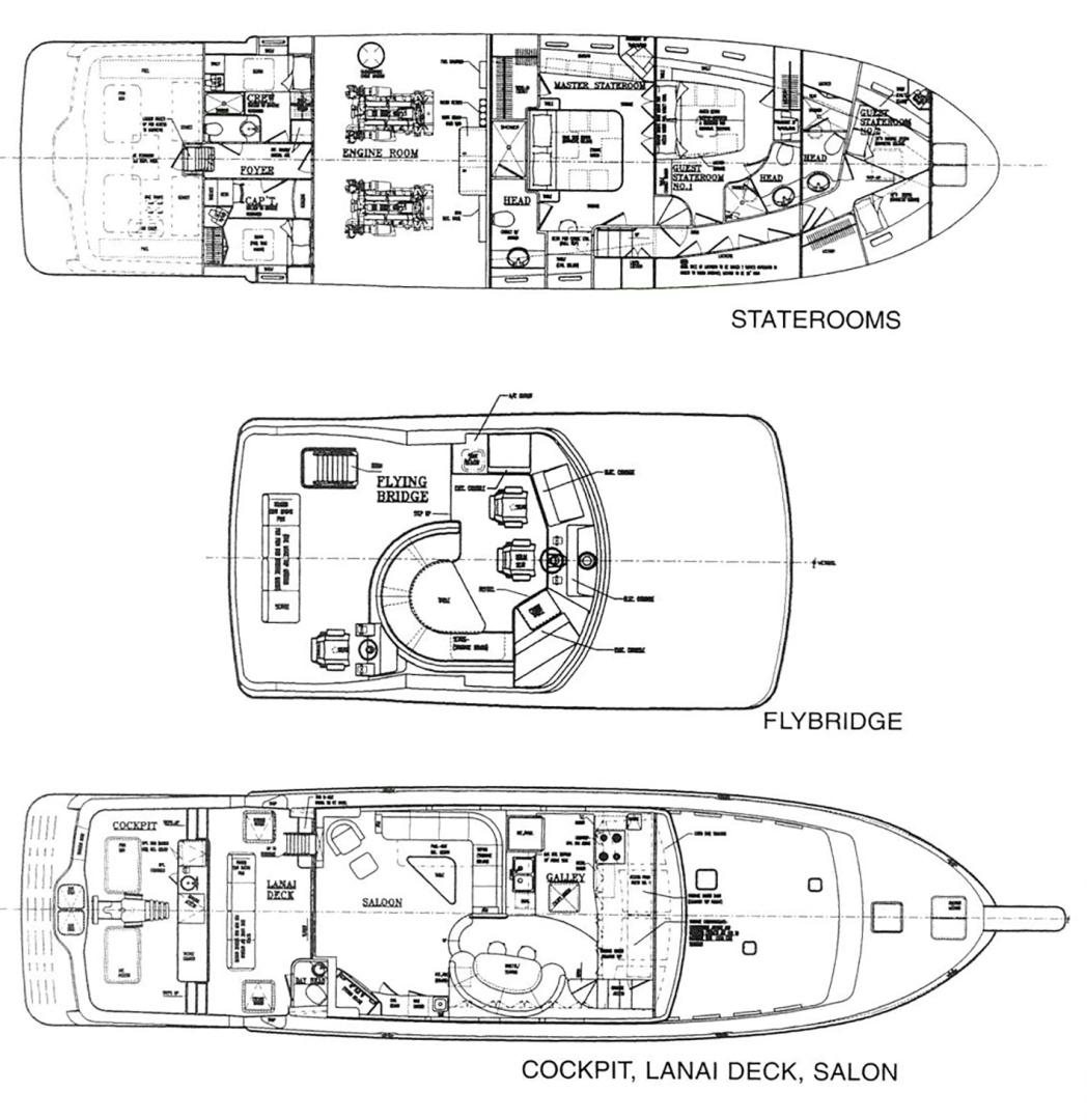 diagram aboard LEGACY Yacht for Sale