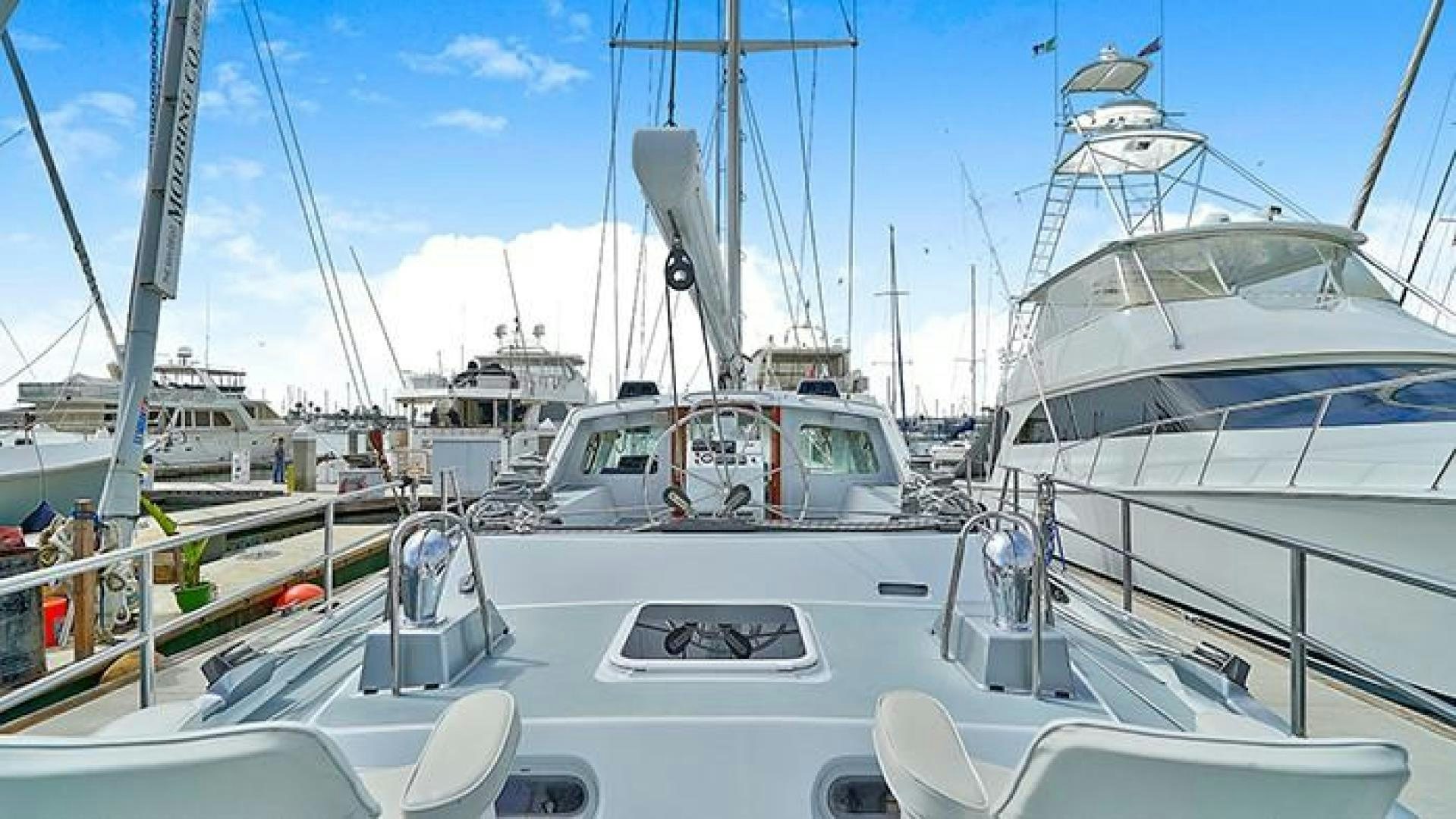 a group of boats in a harbor aboard MAYA Yacht for Sale