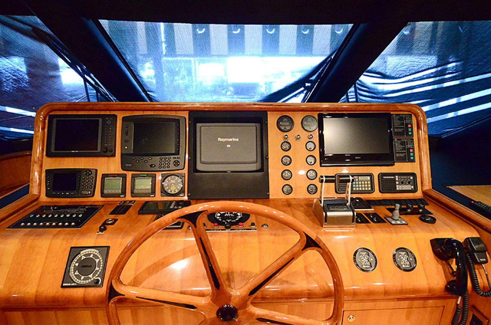 the inside of a cockpit aboard 4 PRINCESSES Yacht for Sale