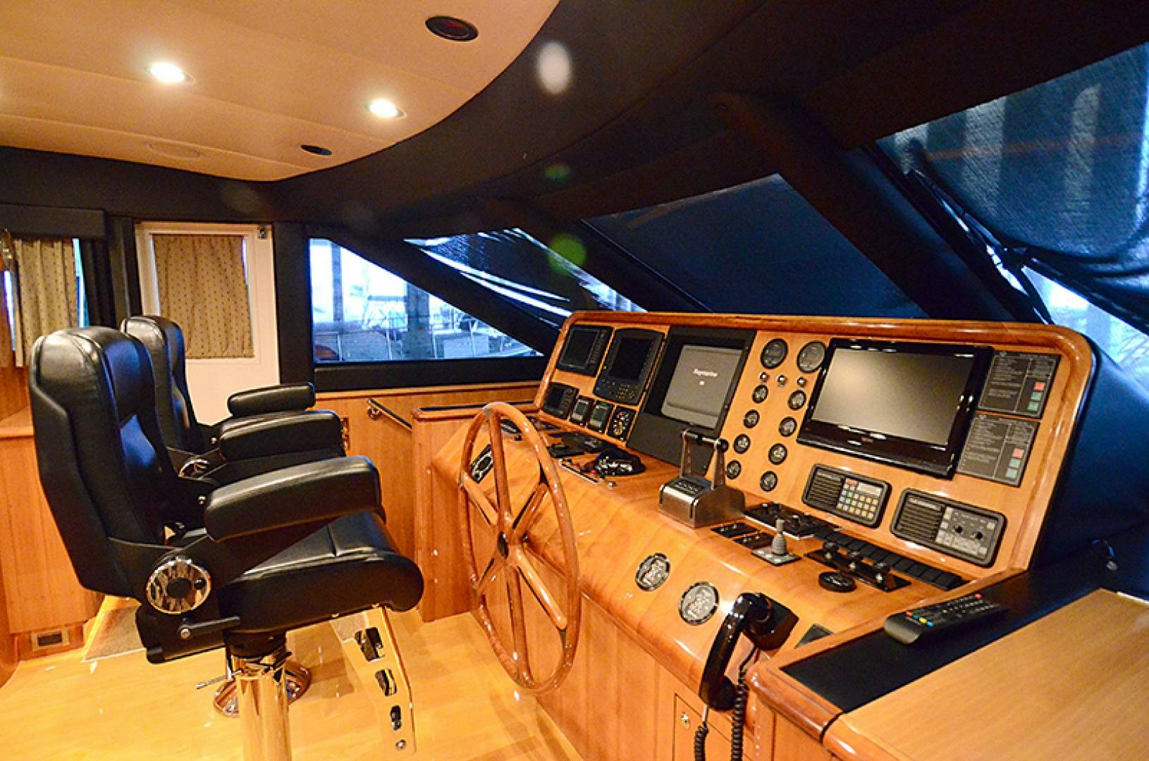 a room with a desk and computer aboard 4 PRINCESSES Yacht for Sale