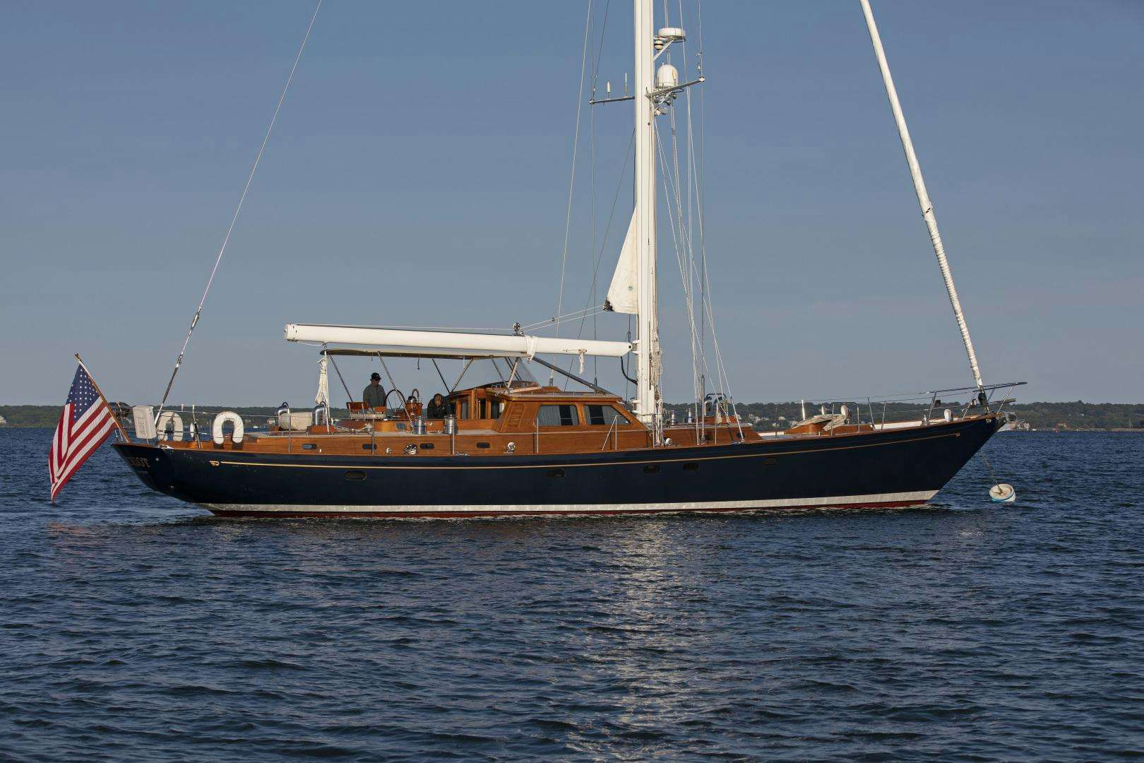 a boat on the water aboard PATRIOT Yacht for Sale