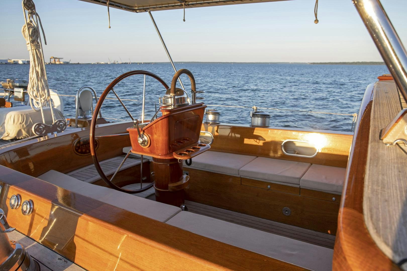 a boat on the water aboard PATRIOT  Yacht for Sale