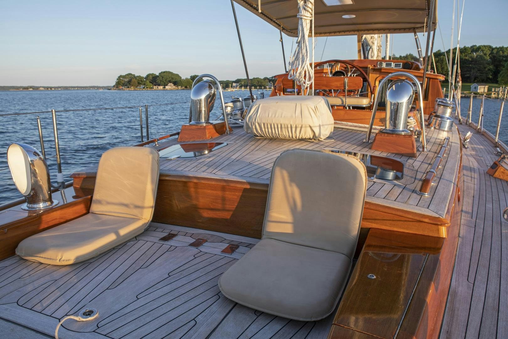 a boat on the water aboard PATRIOT  Yacht for Sale