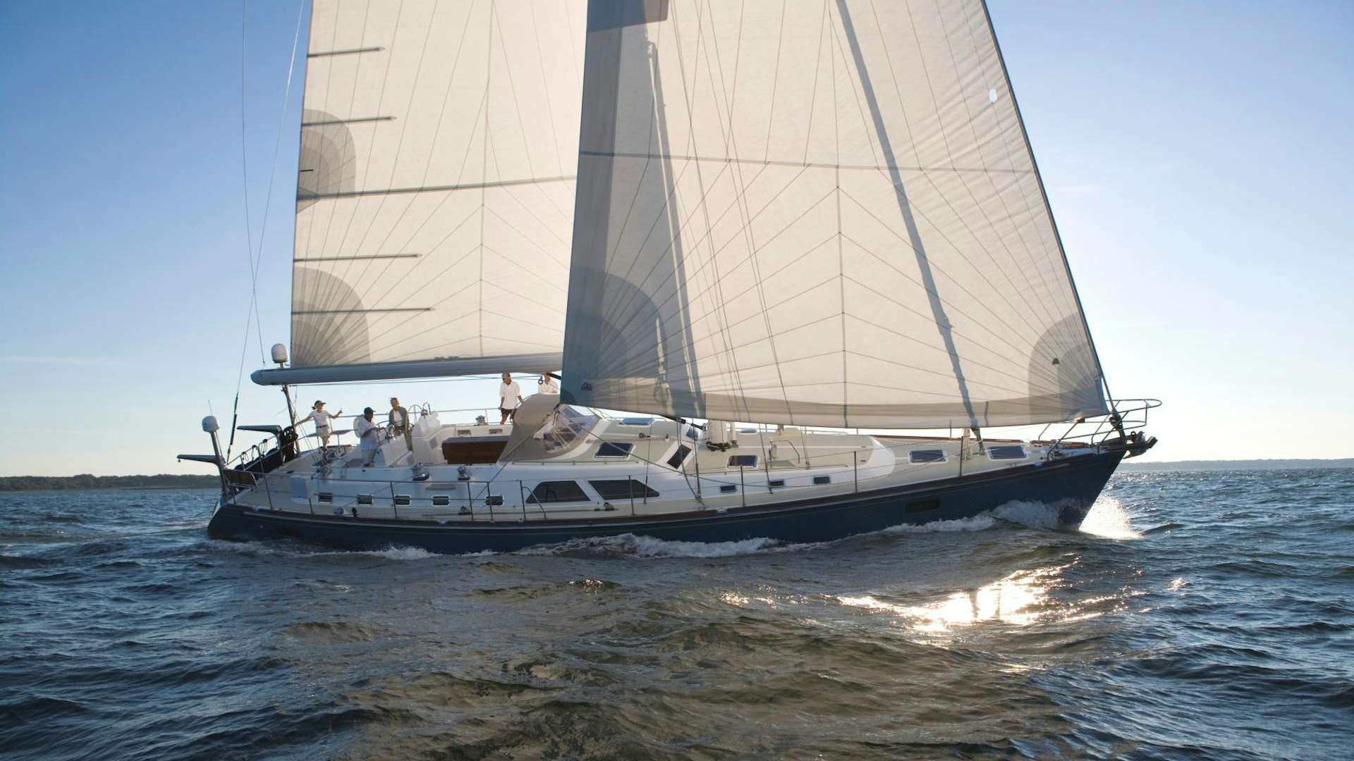 a boat on the water aboard amante Yacht for Sale
