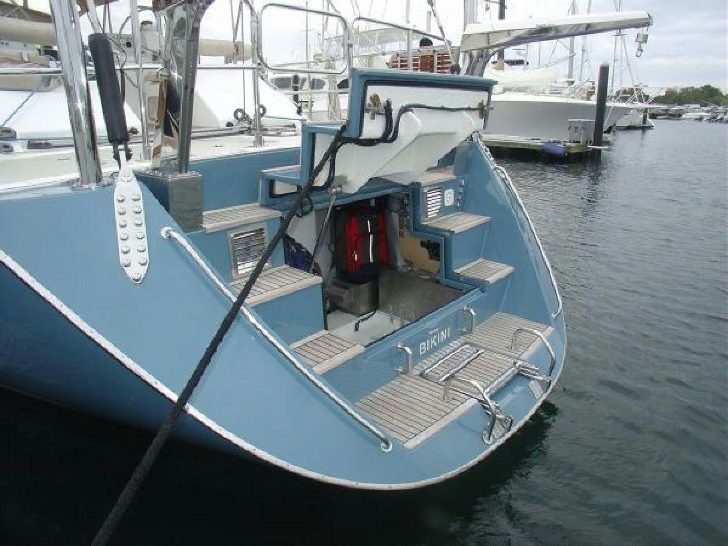 a boat in the water aboard amante Yacht for Sale