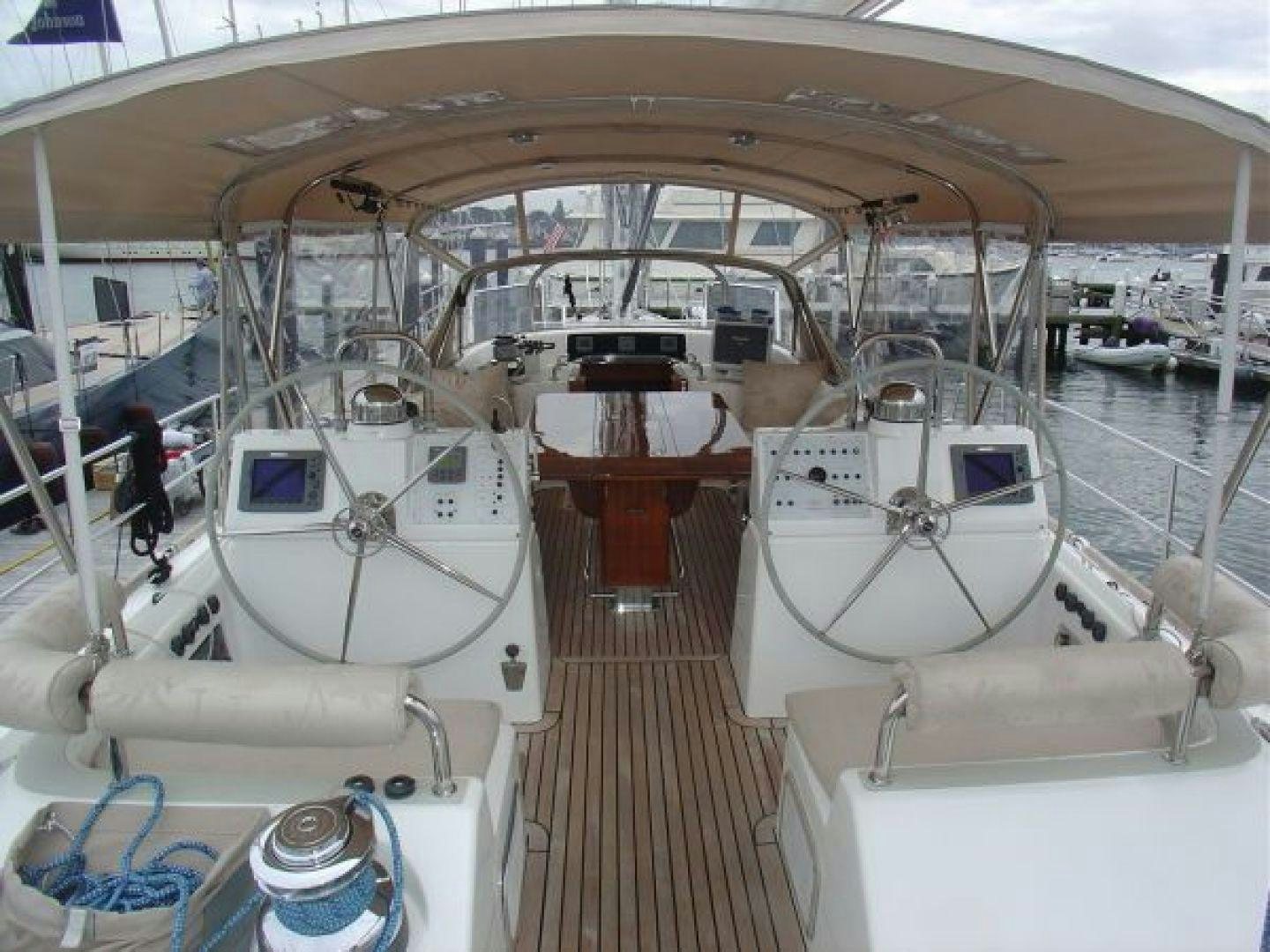 a large white ship in a large room aboard amante Yacht for Sale