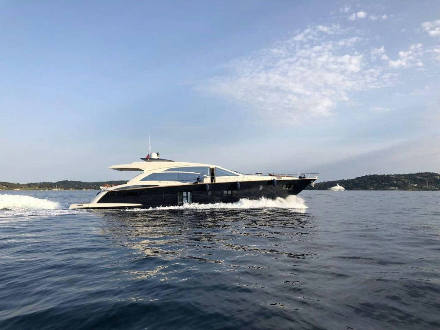 a boat on the water aboard OCEAN TIGER Yacht for Sale