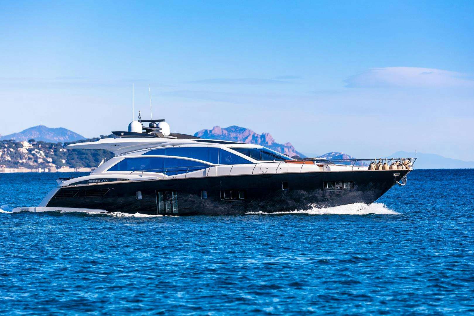 a large ship in the water aboard OCEAN TIGER Yacht for Sale