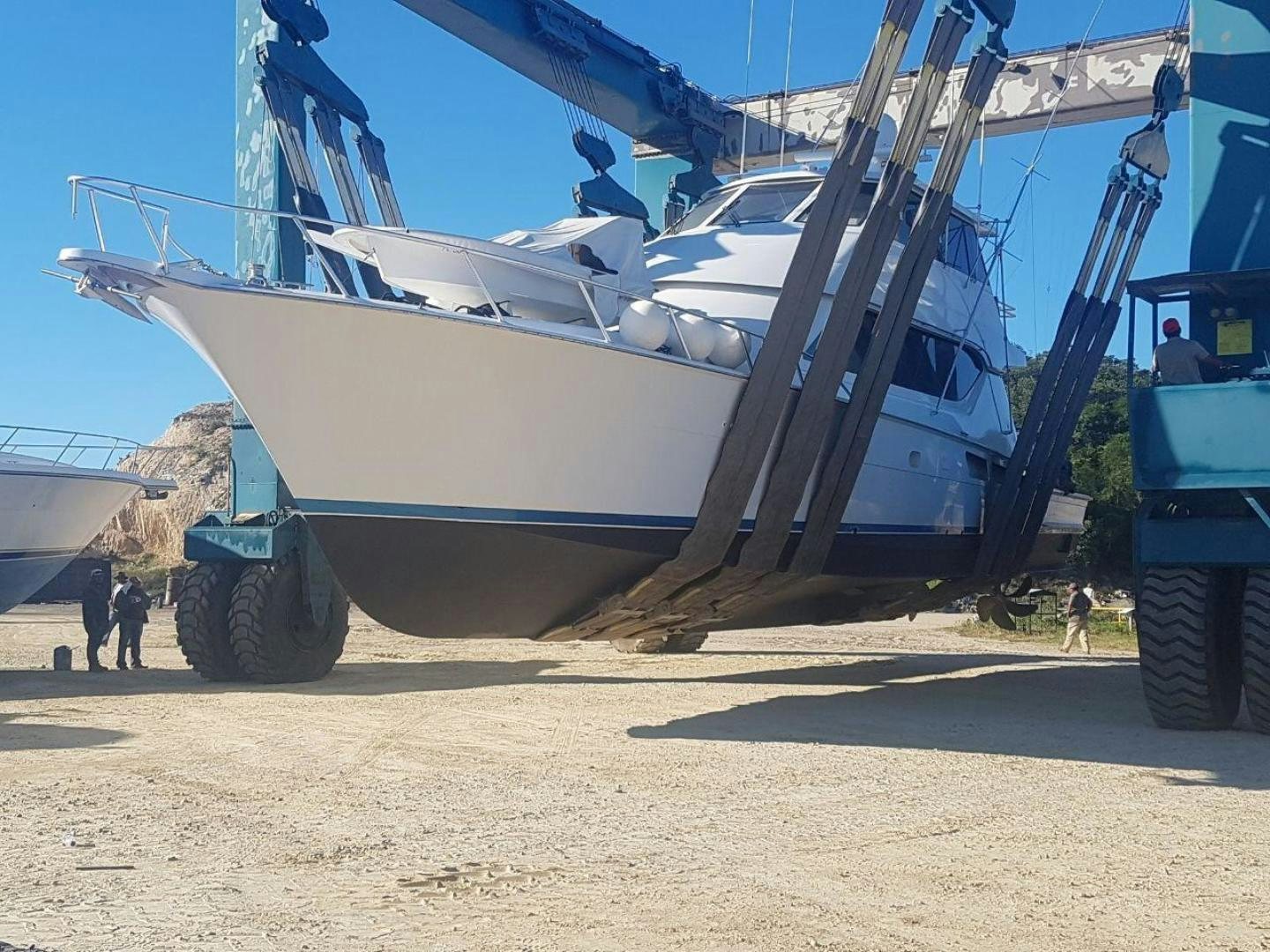 a boat on a trailer aboard SOLE RETREAT Yacht for Sale
