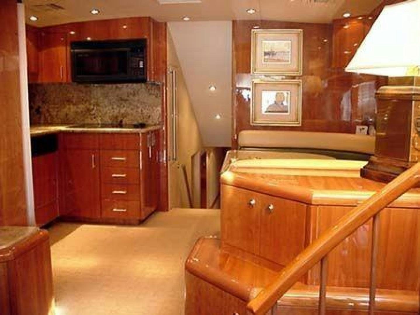 a room with a desk and a tv aboard SOLE RETREAT Yacht for Sale