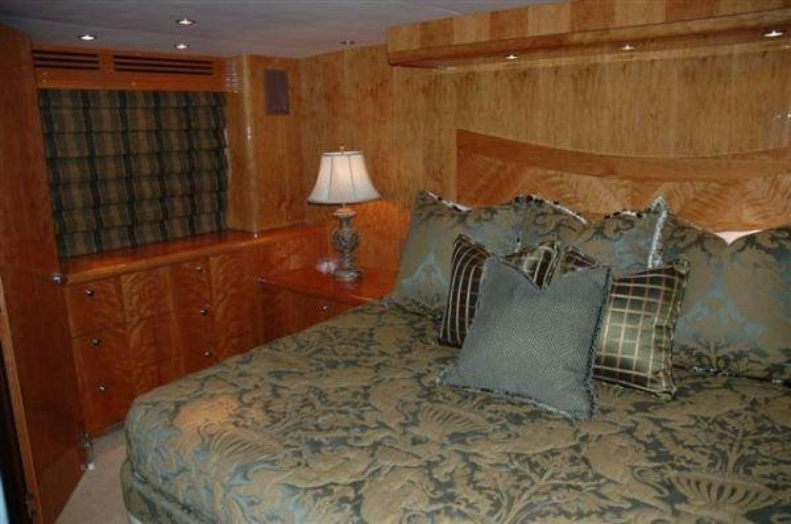 a bed with pillows aboard SOLE RETREAT Yacht for Sale