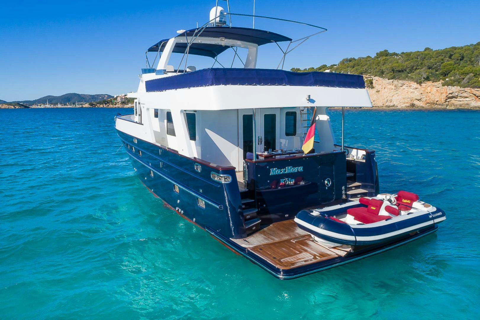 a boat on the water aboard MAXMARA Yacht for Sale