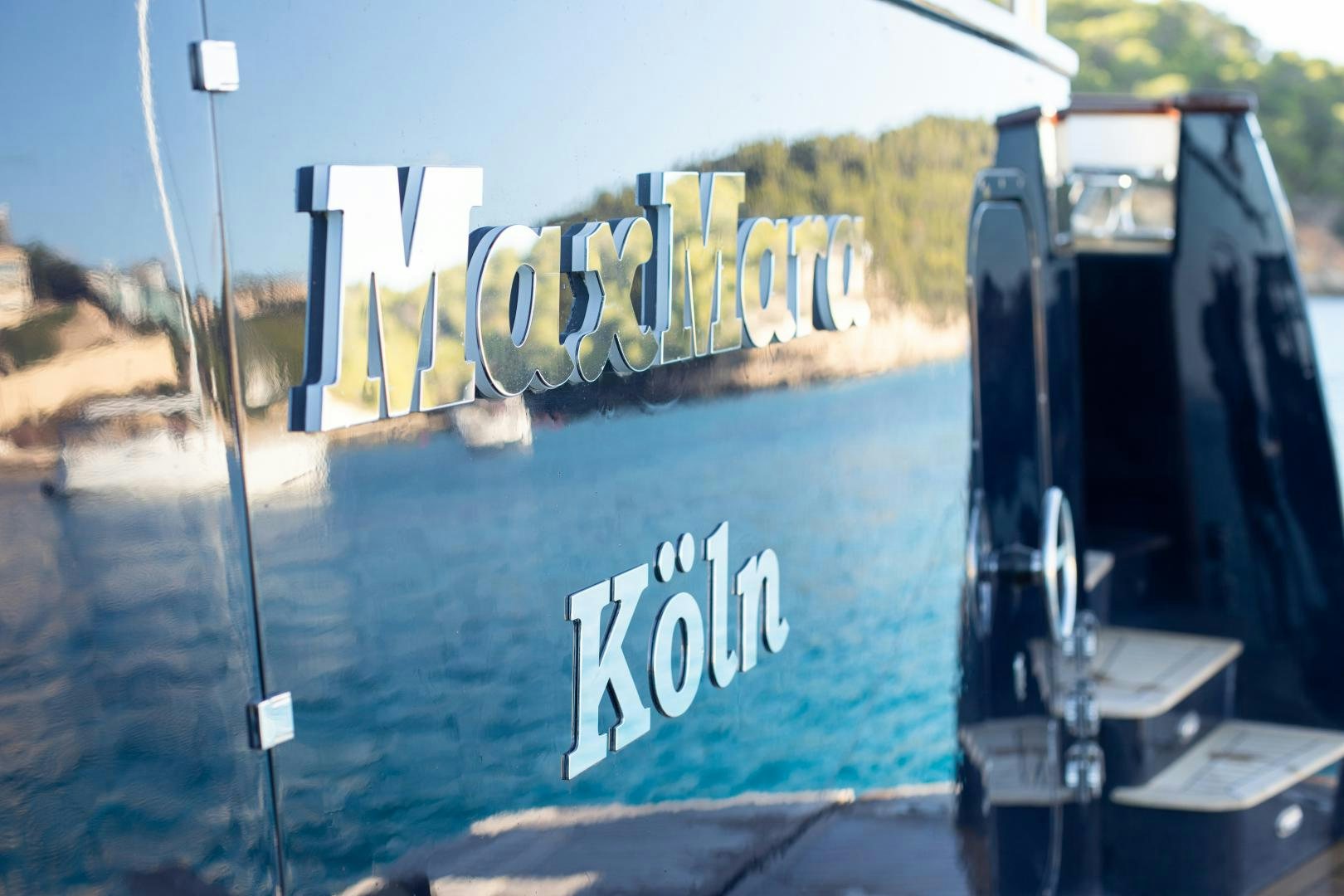 a boat on the water aboard MAXMARA Yacht for Sale